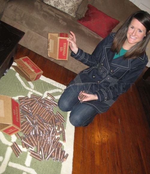 10,000 Pennies in One Box 