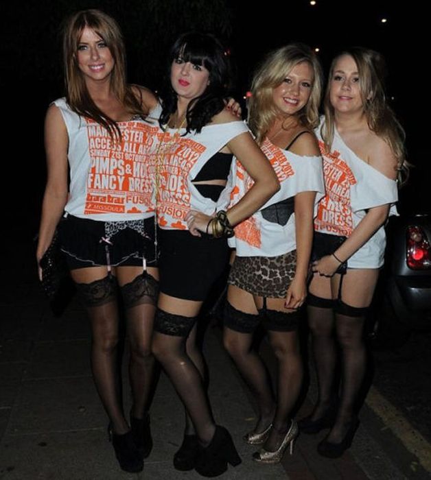 Manchester students at the 'pimps and hoes' themed Carnage bar cr...