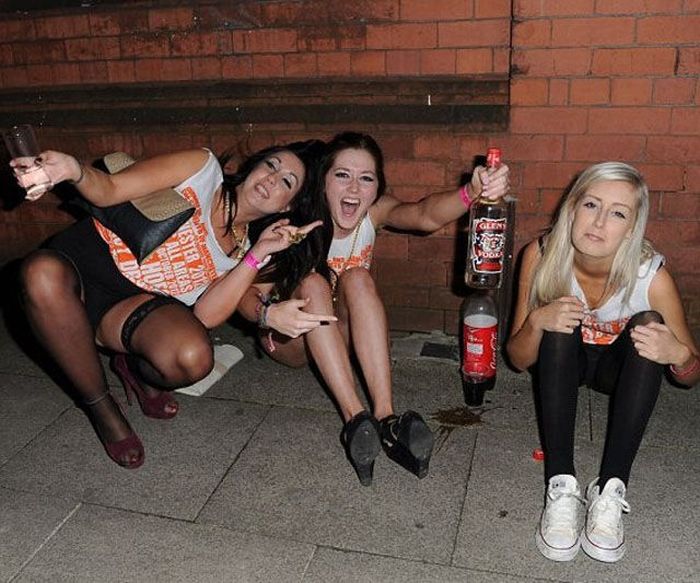 Manchester students at the 'pimps and hoes' themed Carnage bar cr...