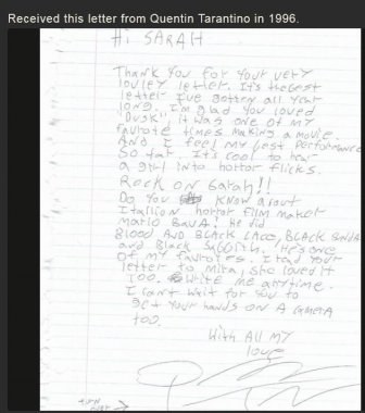 Tarantino Letter