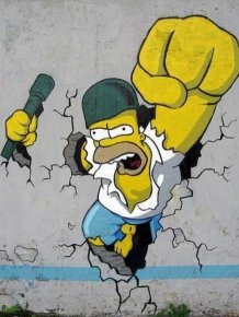 The Simpsons Street Art