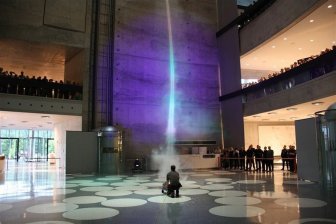 Artificial tornado in Mercedes-Benz Museum