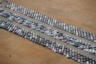 Thousands of cars after Hurricane Sandy