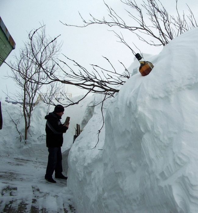 The harsh winter in Norilsk, Russia