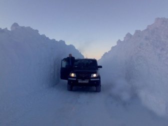 The harsh winter in Norilsk, Russia