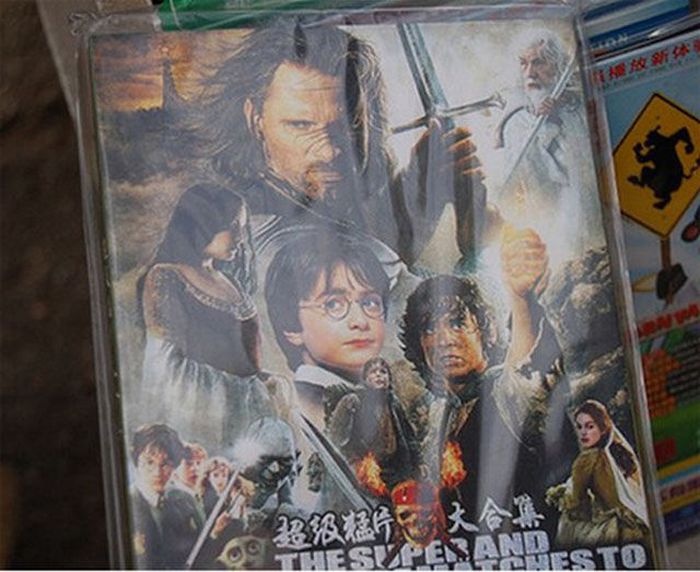 DVD Covers Made by Chinese Movie Pirates
