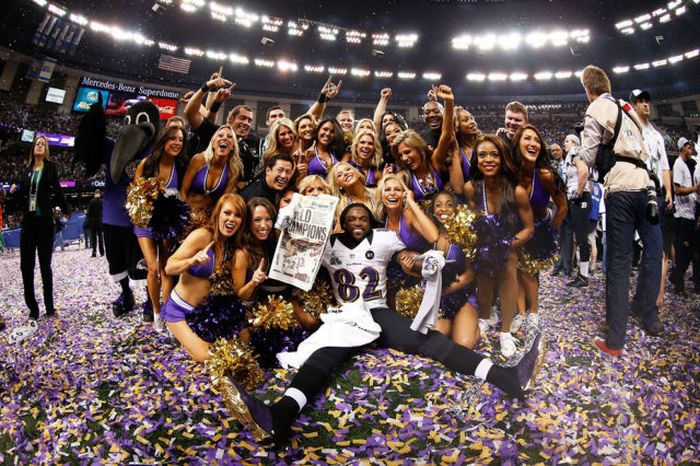 Photos Of The Baltimore Ravens Winning The Super Bowl