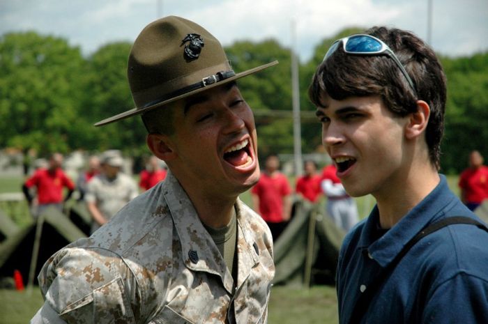 Marine Drill Instructors' Screaming Faces