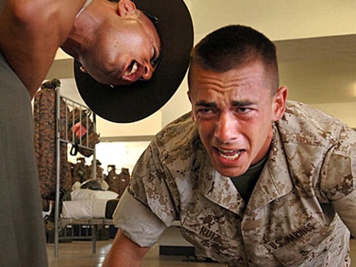 Marine Drill Instructors' Screaming Faces