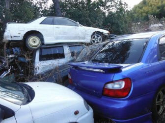 Cemetery for cars in Japan