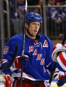 Marc Staal Takes Puck to the Face