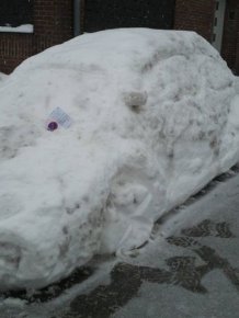 Parking Ticket for a Snowman's Car