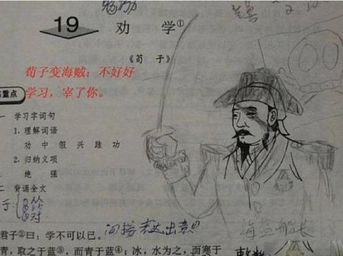 Funny Asian Textbook Doodles