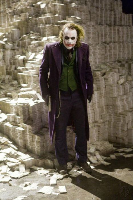 Heath Ledger on the Set of “The Dark Knight”