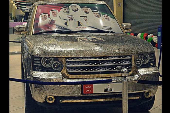 Car Covered with Coins