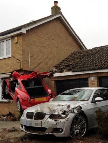 Audi TT Crashed into Side of House