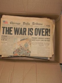 Old Newspapers with Historical Headlines