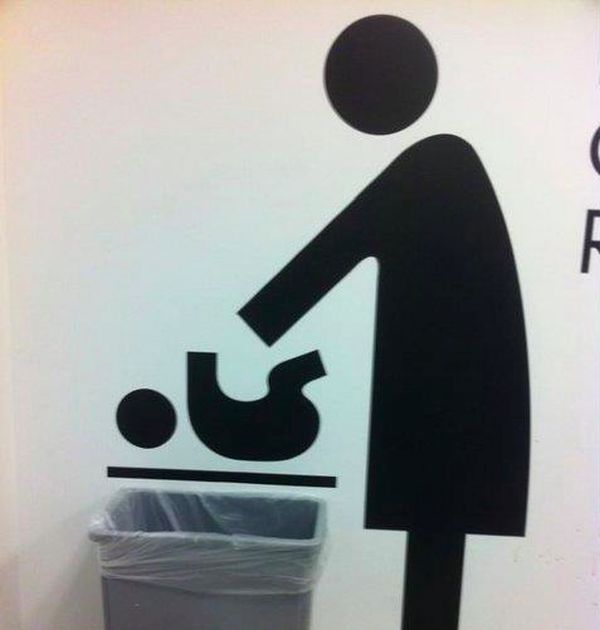 Funny Baby Changing Station Graffiti