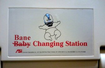 Funny Baby Changing Station Graffiti