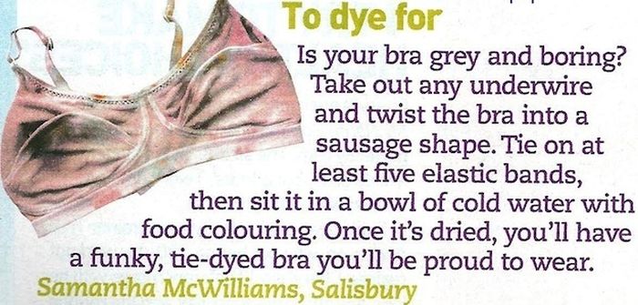 Useless Tips from Women's Magazines
