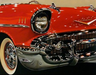 Hyper-realistic car paintings by Cheryl Kelley