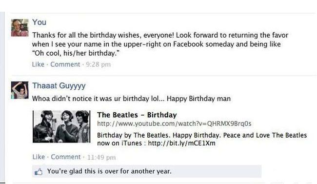 Every Facebook Birthday Wall Ever