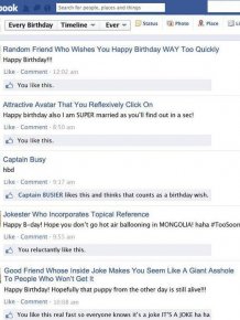 Every Facebook Birthday Wall Ever