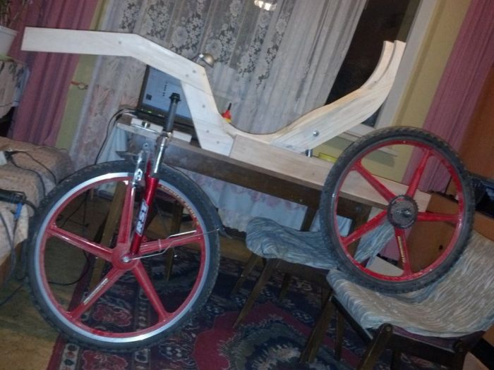 Bicycle Built Out Of Wood