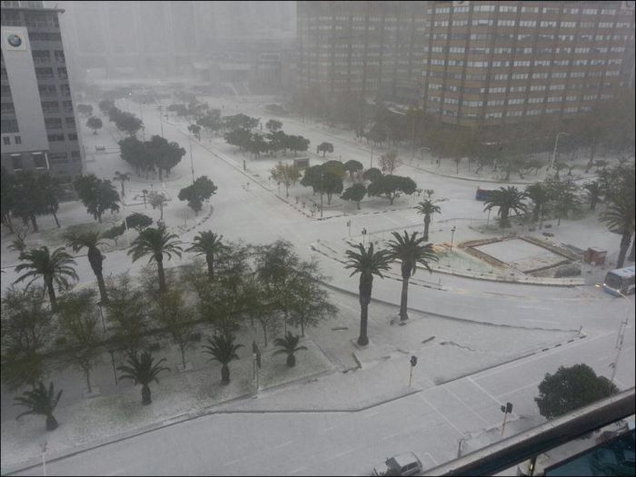 Snow in Cape Town