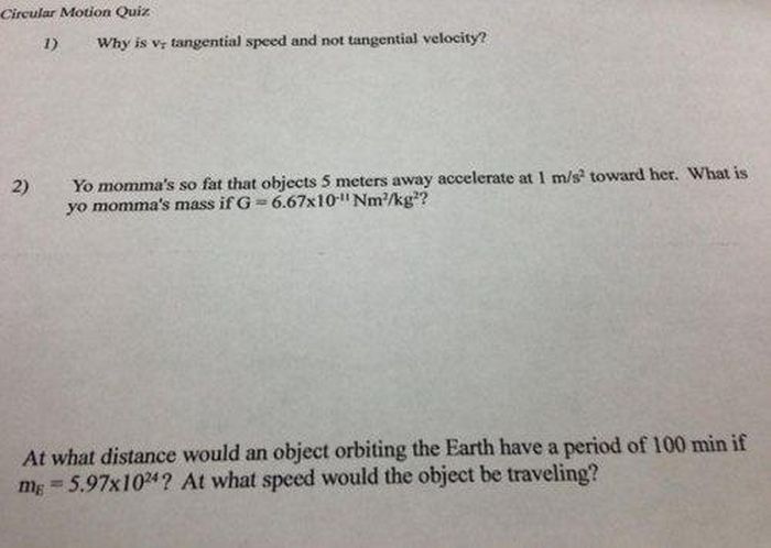 Funny Test Questions