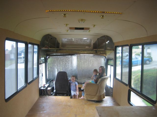 Old bus with comfortable interior