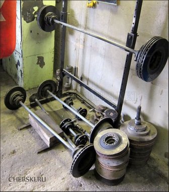 Gym Inside an Auto Body Shop 