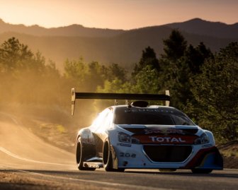 Sebastien Loeb and his Peugeot 208 set Pike Peak record time