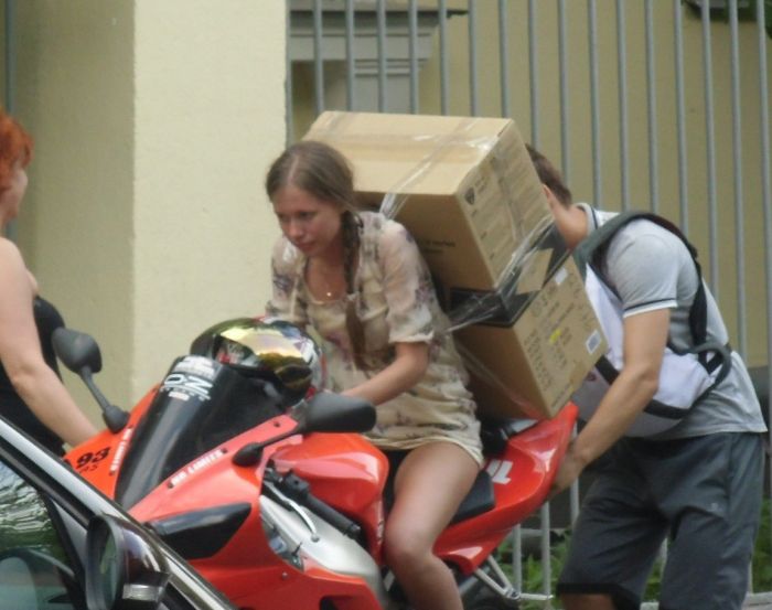 How to Transport Something Big on a Sport Bike