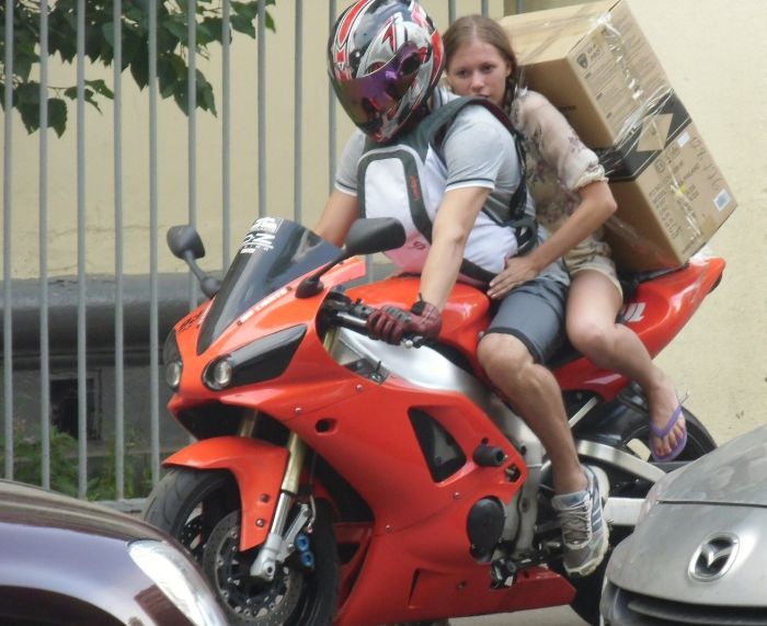 How to Transport Something Big on a Sport Bike