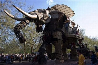 Huge Mechanical Elephant in the Streets of London 