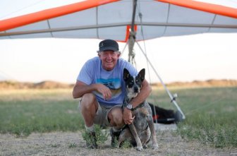 Paragliding Dog