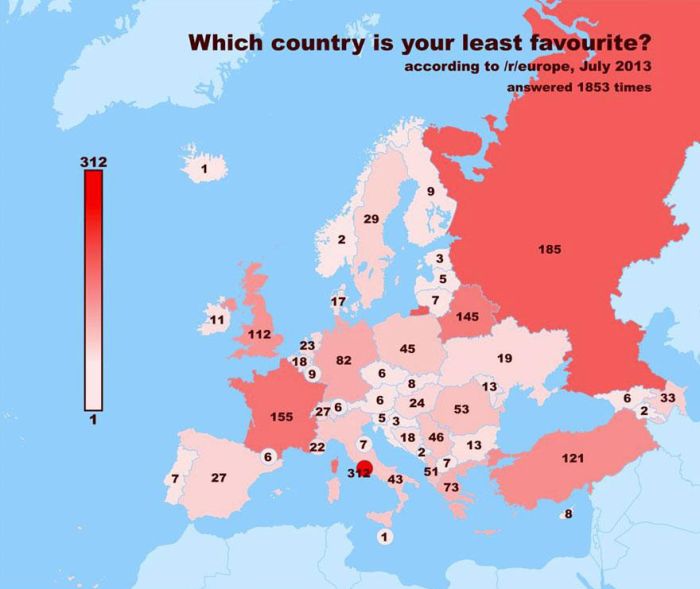 European Redditors Chose Their Favorite Countries