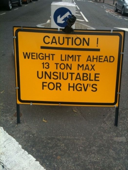 Road Signs with Mistakes