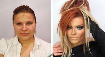 Girls With and Without Makeup