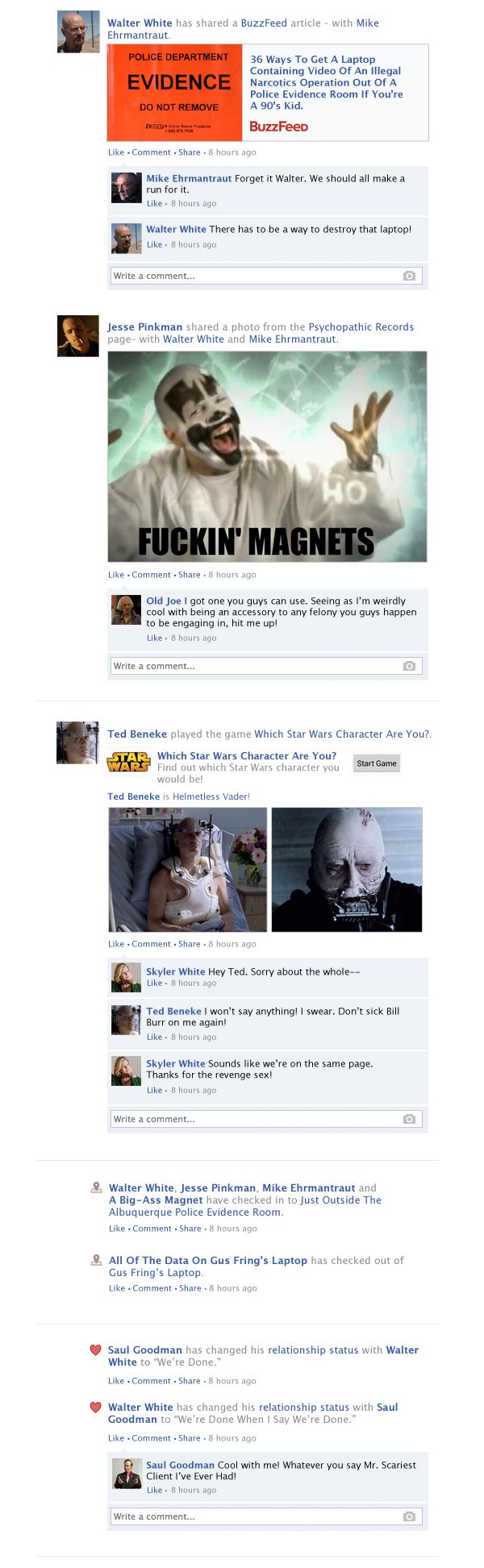 If Breaking Bad Took Place Entirely on Facebook