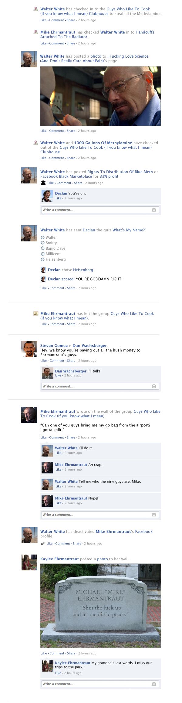 If Breaking Bad Took Place Entirely on Facebook