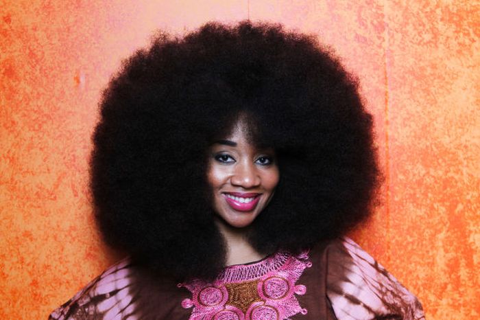 Aevin Dugas. The World's Largest Afro