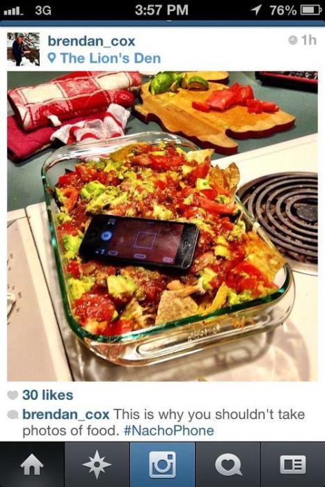 People Instagramming Food