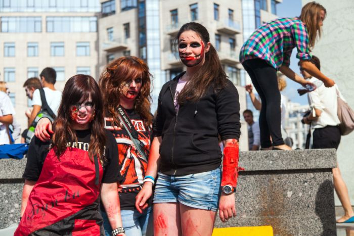 Zombie Walk in Saint Petersburg, Russia