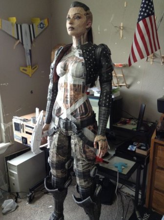 Life-Size Papercraft Model Of Mass Effect's Jack