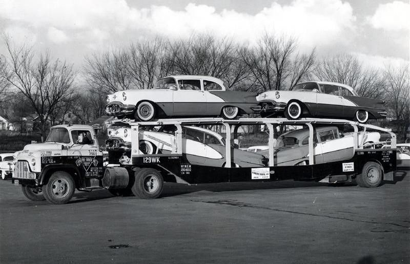 Vintage American car transporters