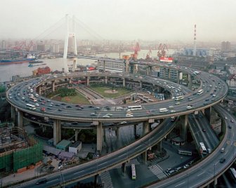 Round Nanpu Bridge in China