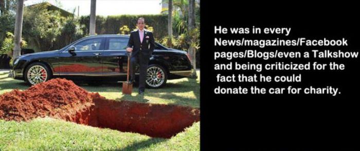 Billionaire Buries His Bentley