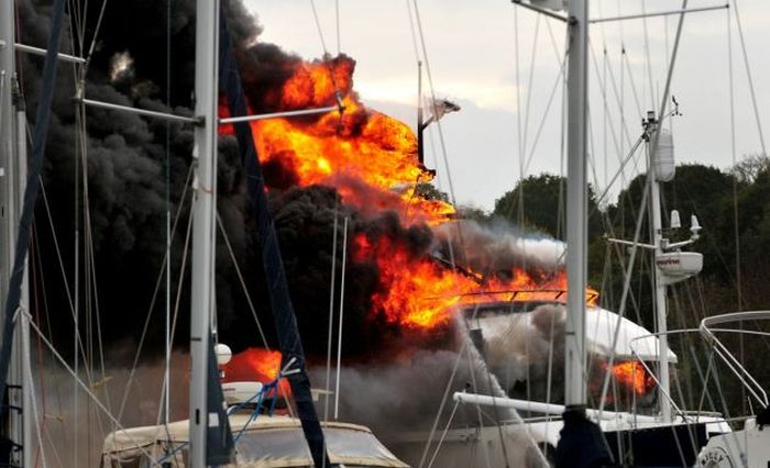 A Multi-Million-Dollar Superyacht Caught Fire